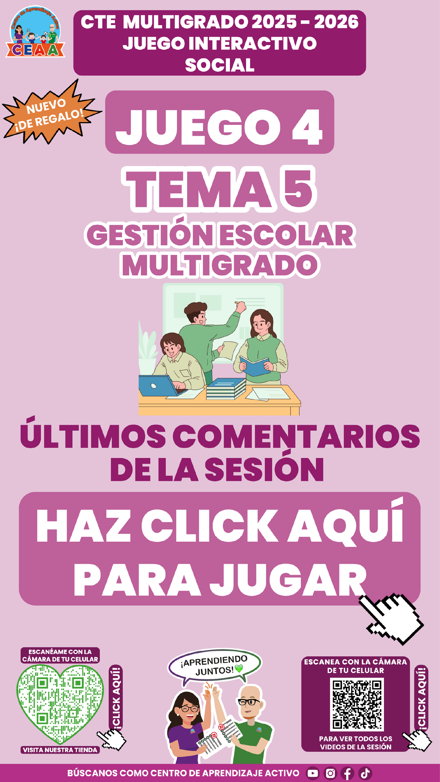 3 Juegos Interactivos CTE Multigrado Tema 5 (Requieren conexión a internet)