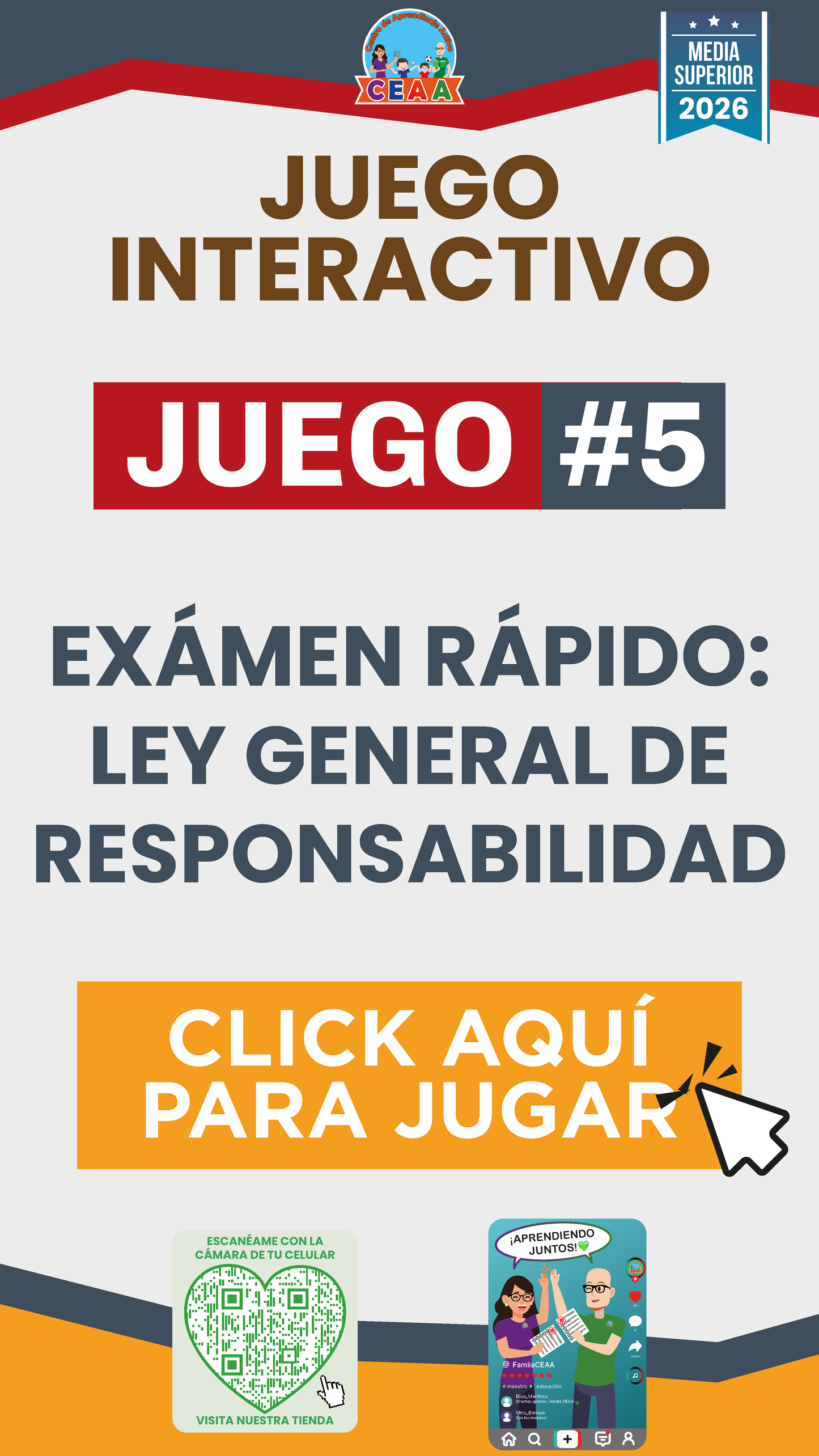 JUEGO INTERACTIVO #5 EXÁMEN RÁPIDO: LEY GENERAL DE RESPONSABILIDAD - Media Superior