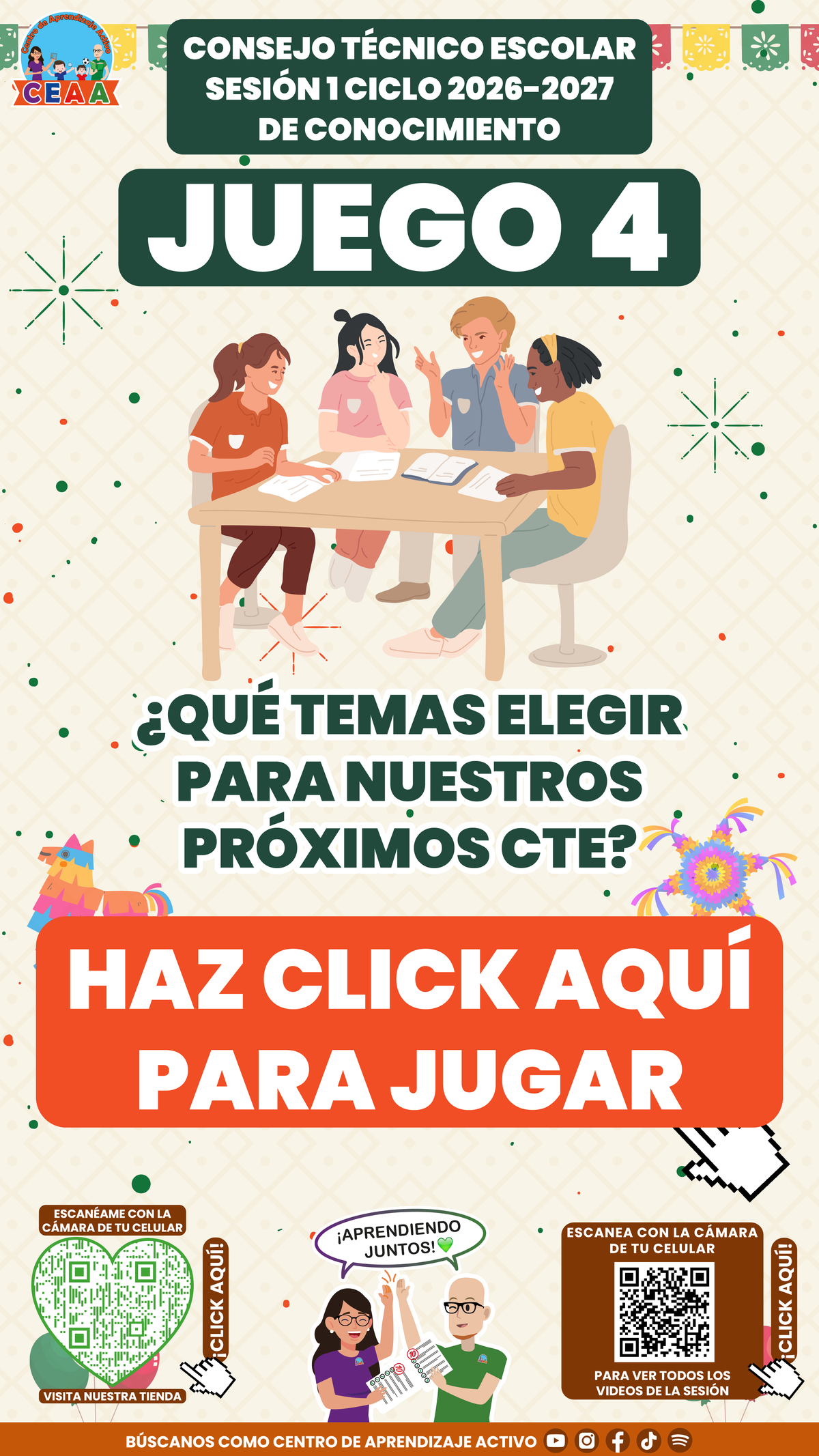 4 Juegos Interactivos para tu CTE Sesión 1 Septiembre 2026 (Requieren Conexión a Internet)