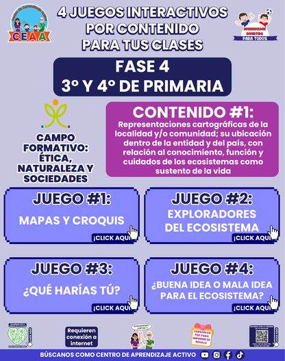 4 JUEGOS INTERACTIVOS POR CONTENIDO PARA TUS CLASES - Fase 4 - ÉTICA, NATURALEZA Y SOCIEDADES - Contenido 1