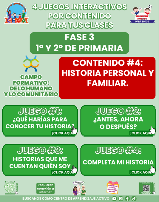4 JUEGOS INTERACTIVOS POR CONTENIDO PARA TUS CLASES - Fase 3 - DE LO HUMANO Y LO COMUNITARIO - Contenido 4