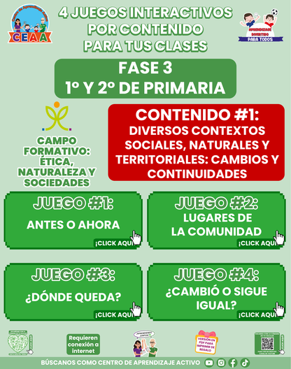 4 JUEGOS INTERACTIVOS POR CONTENIDO PARA TUS CLASES - Fase 3 - ÉTICA, NATURALEZA Y SOCIEDADES - Contenido 1