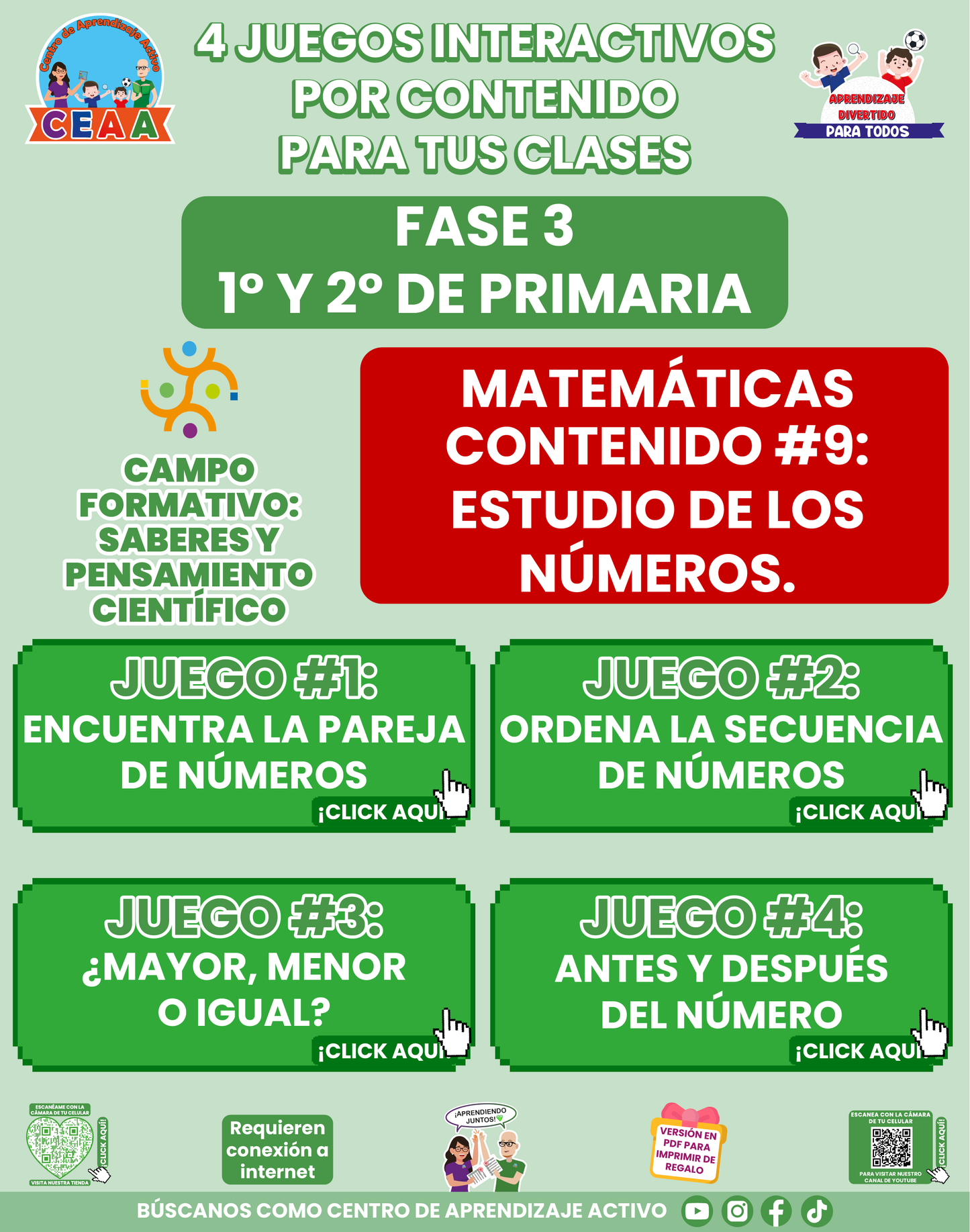 4 JUEGOS INTERACTIVOS POR CONTENIDO PARA TUS CLASES - Fase 3 - SABERES Y PENSAMIENTO CIENTÍFICO - Contenido 9