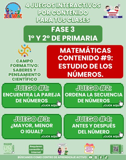 4 JUEGOS INTERACTIVOS POR CONTENIDO PARA TUS CLASES - Fase 3 - SABERES Y PENSAMIENTO CIENTÍFICO - Contenido 9