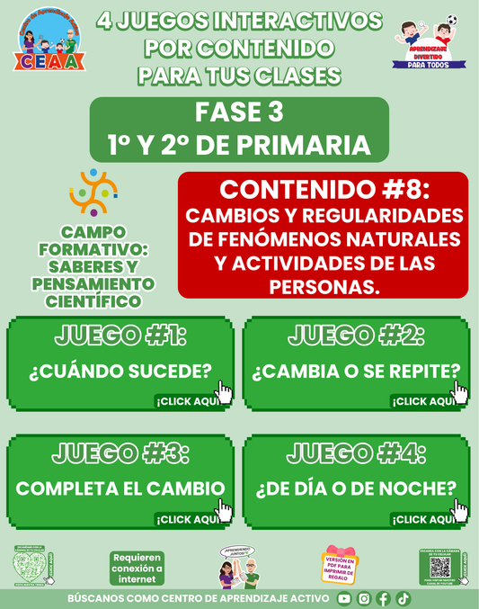 4 JUEGOS INTERACTIVOS POR CONTENIDO PARA TUS CLASES - Fase 3 - SABERES Y PENSAMIENTO CIENTÍFICO - Contenido 8