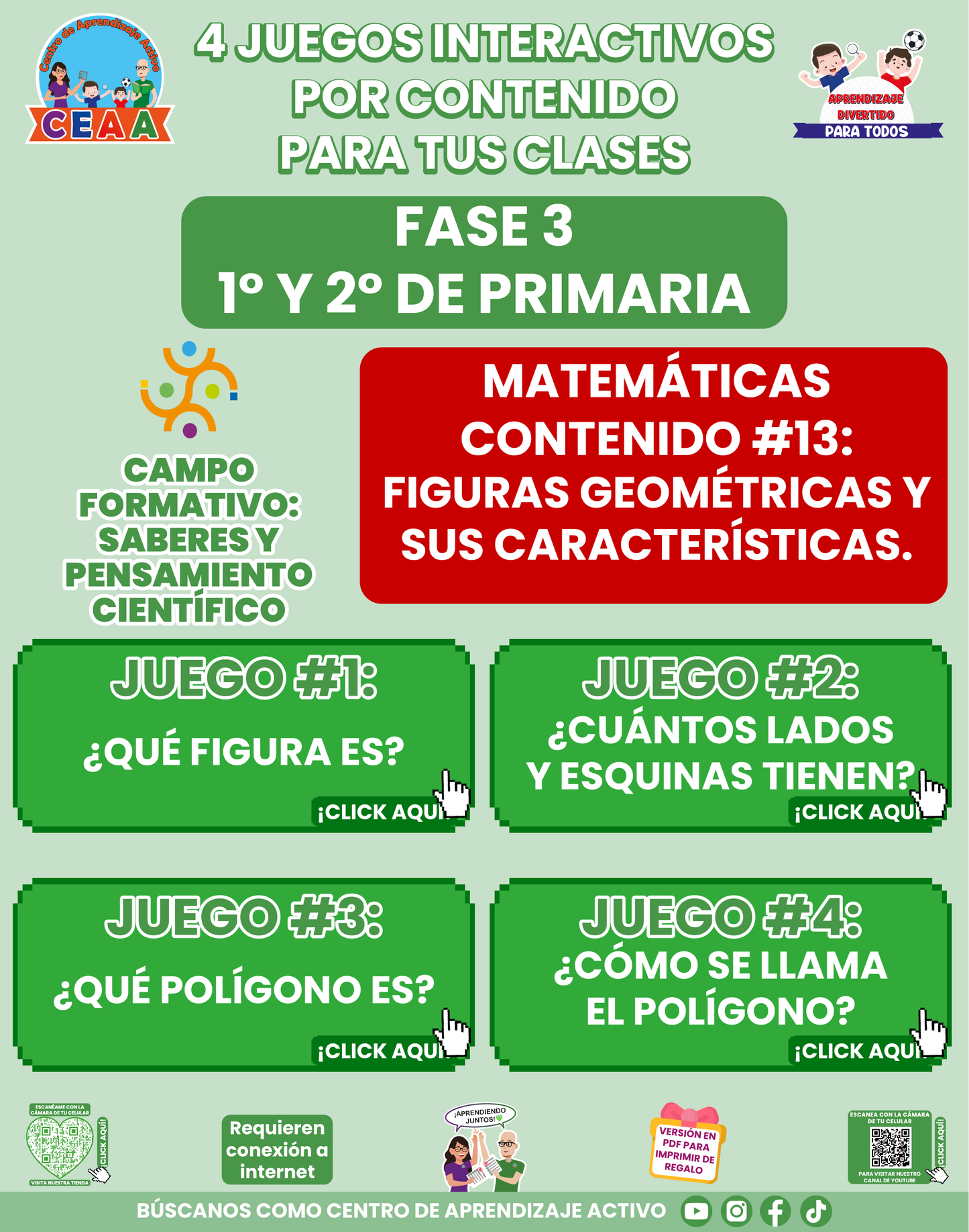 4 JUEGOS INTERACTIVOS POR CONTENIDO PARA TUS CLASES - Fase 3 - SABERES Y PENSAMIENTO CIENTÍFICO - Contenido 13