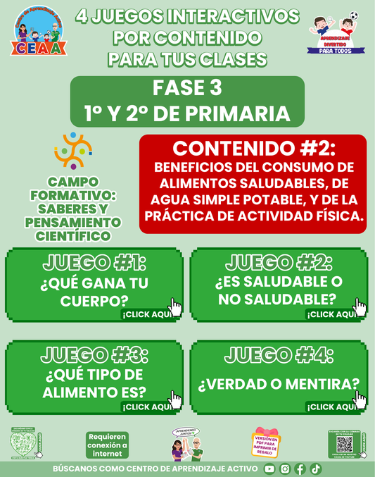 4 JUEGOS INTERACTIVOS POR CONTENIDO PARA TUS CLASES - Fase 3 - SABERES Y PENSAMIENTO CIENTÍFICO - Contenido 2