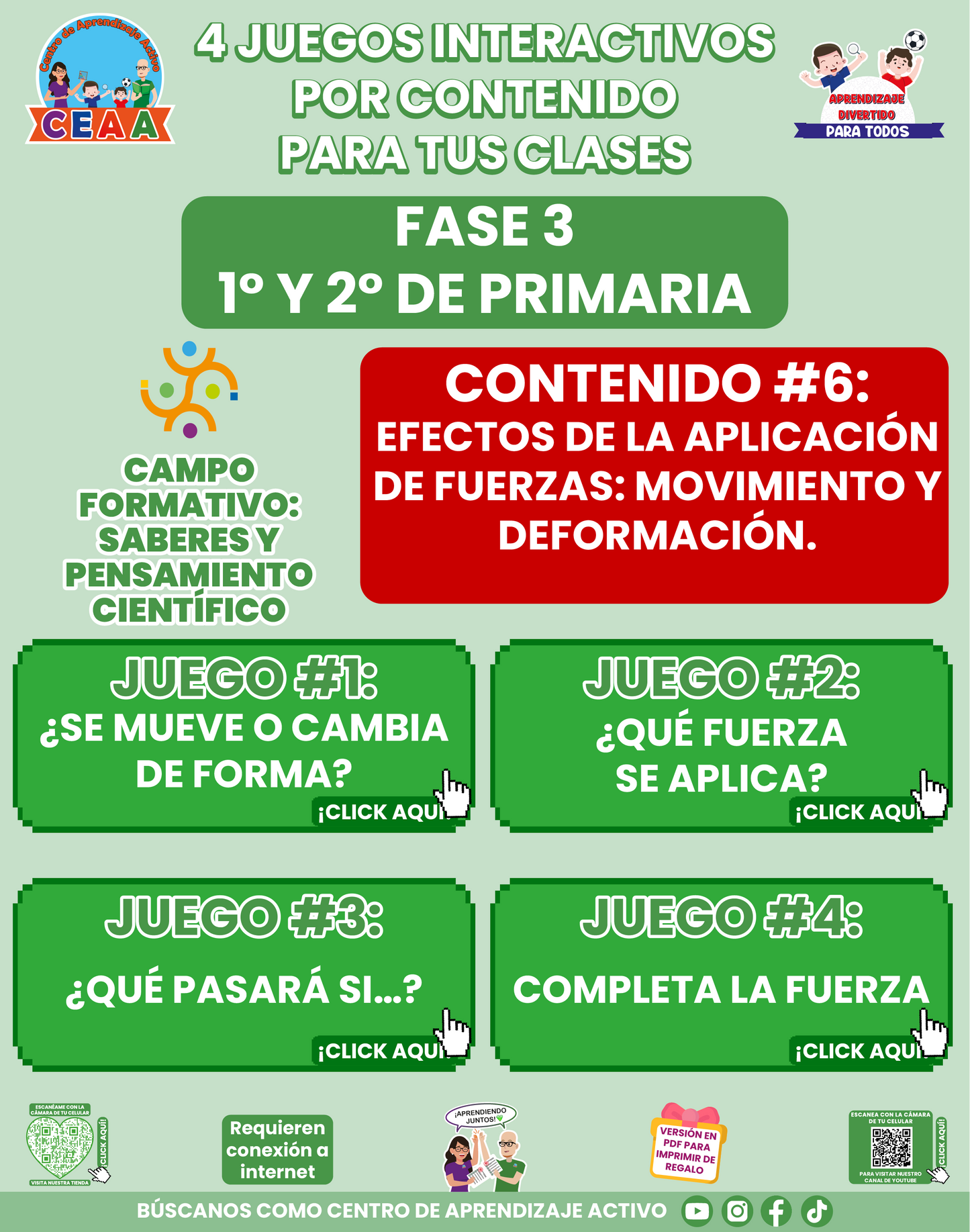 4 JUEGOS INTERACTIVOS POR CONTENIDO PARA TUS CLASES - Fase 3 - SABERES Y PENSAMIENTO CIENTÍFICO - Contenido 6