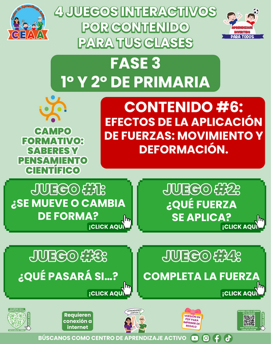 4 JUEGOS INTERACTIVOS POR CONTENIDO PARA TUS CLASES - Fase 3 - SABERES Y PENSAMIENTO CIENTÍFICO - Contenido 6