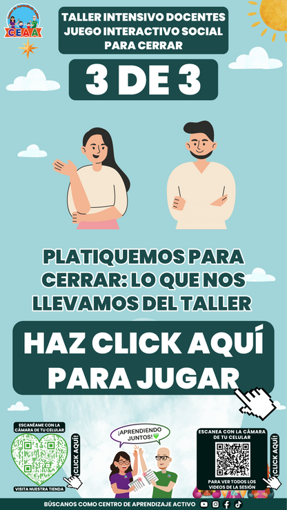 3 Juegos Interactivos para tu Taller Intensivo Docentes Sesión 2 Enero 2026 (Requieren Conexión a Internet)