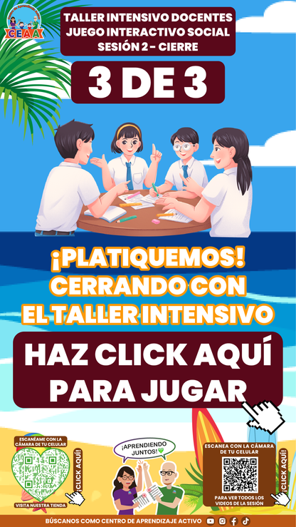 3 Juegos Interactivos Taller Intensivo Sesión 2 Espacios 3 y 4 Julio 2026 (Requieren conexión a internet)