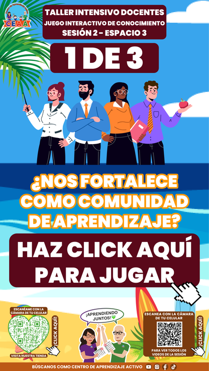 3 Juegos Interactivos Taller Intensivo Sesión 2 Espacios 3 y 4 Julio 2026 (Requieren conexión a internet)