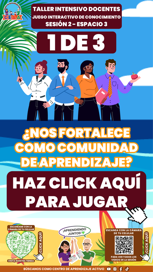 3 Juegos Interactivos Taller Intensivo Sesión 2 Espacios 3 y 4 Julio 2026 (Requieren conexión a internet)