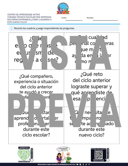 4 Juegos de Estudio para Imprimir para tu CTE Fase Intensiva Sesión 1 y 2 en PDF