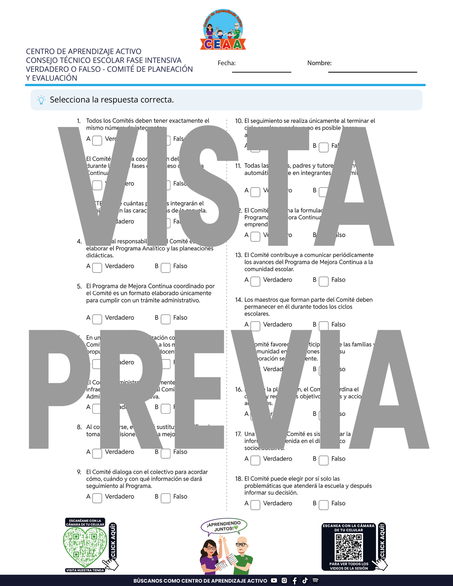 4 Juegos de Estudio para Imprimir para tu CTE Fase Intensiva Sesión 3 y 4 en PDF