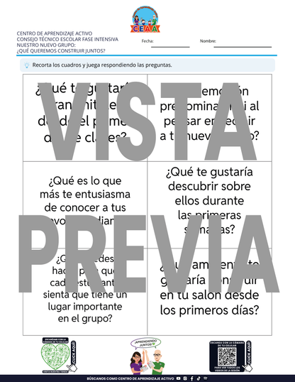 4 Juegos de Estudio para Imprimir para tu CTE Fase Intensiva Sesión 3 y 4 en PDF