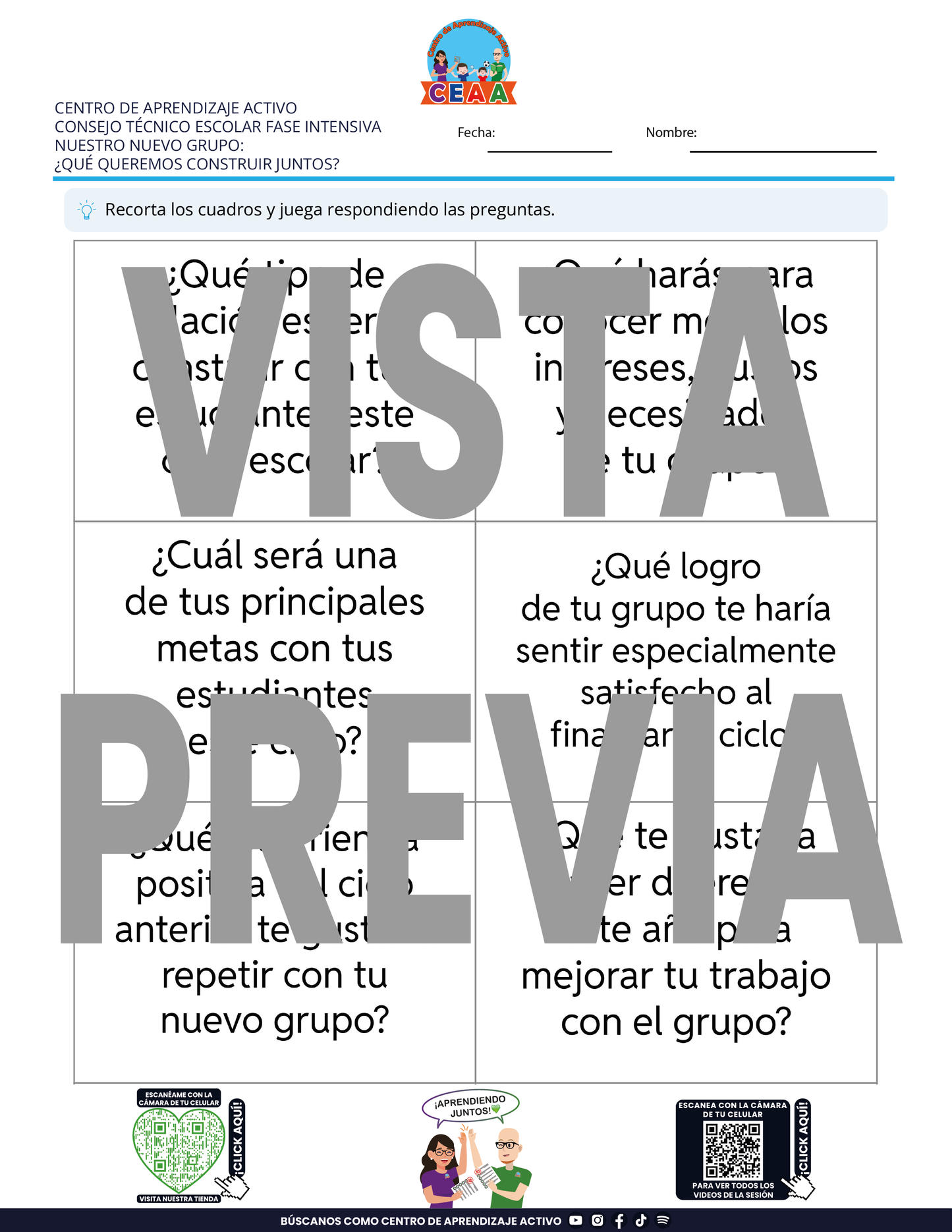 4 Juegos de Estudio para Imprimir para tu CTE Fase Intensiva Sesión 3 y 4 en PDF