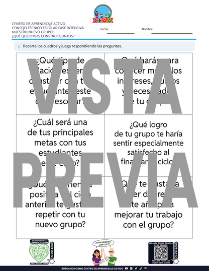 4 Juegos de Estudio para Imprimir para tu CTE Fase Intensiva Sesión 3 y 4 en PDF