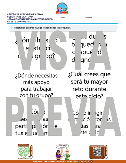 4 Juegos de Estudio para Imprimir CTE Sesión Septiembre 2026 en PDF
