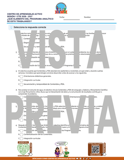 4 Juegos de Estudio para Imprimir CTE Sesión Septiembre 2026 en PDF