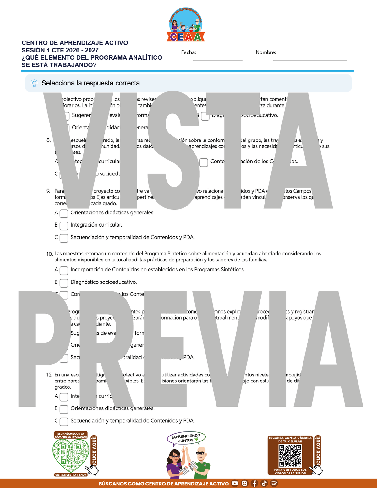 4 Juegos de Estudio para Imprimir CTE Sesión Septiembre 2026 en PDF