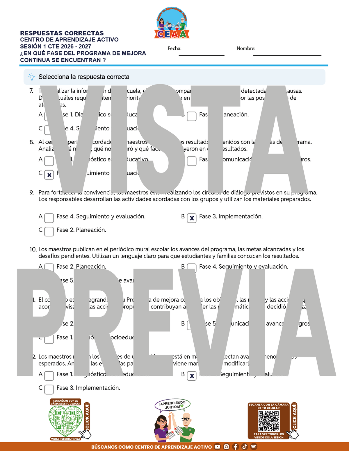 4 Juegos de Estudio para Imprimir CTE Sesión Septiembre 2026 en PDF