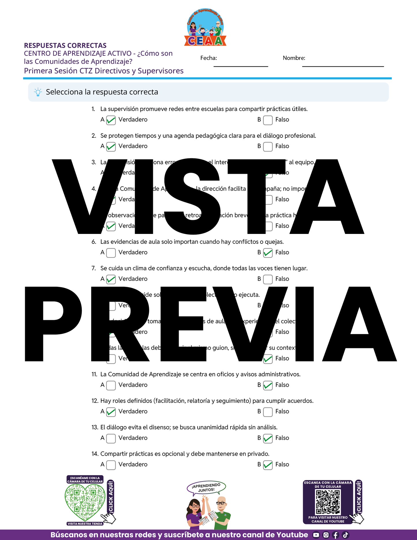 Juegos de Estudio para Imprimir CTE Sesión 1 Directores