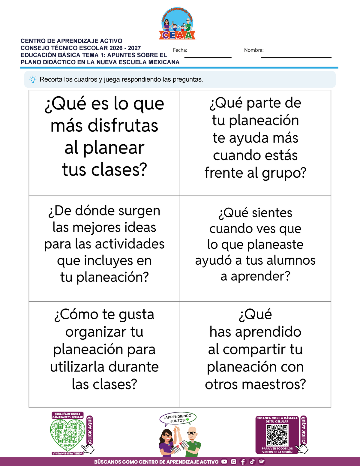 JUEGOS DE ESTUDIO PARA IMPRIMIR CTE EDUCACIÓN BÁSICA TEMA 1