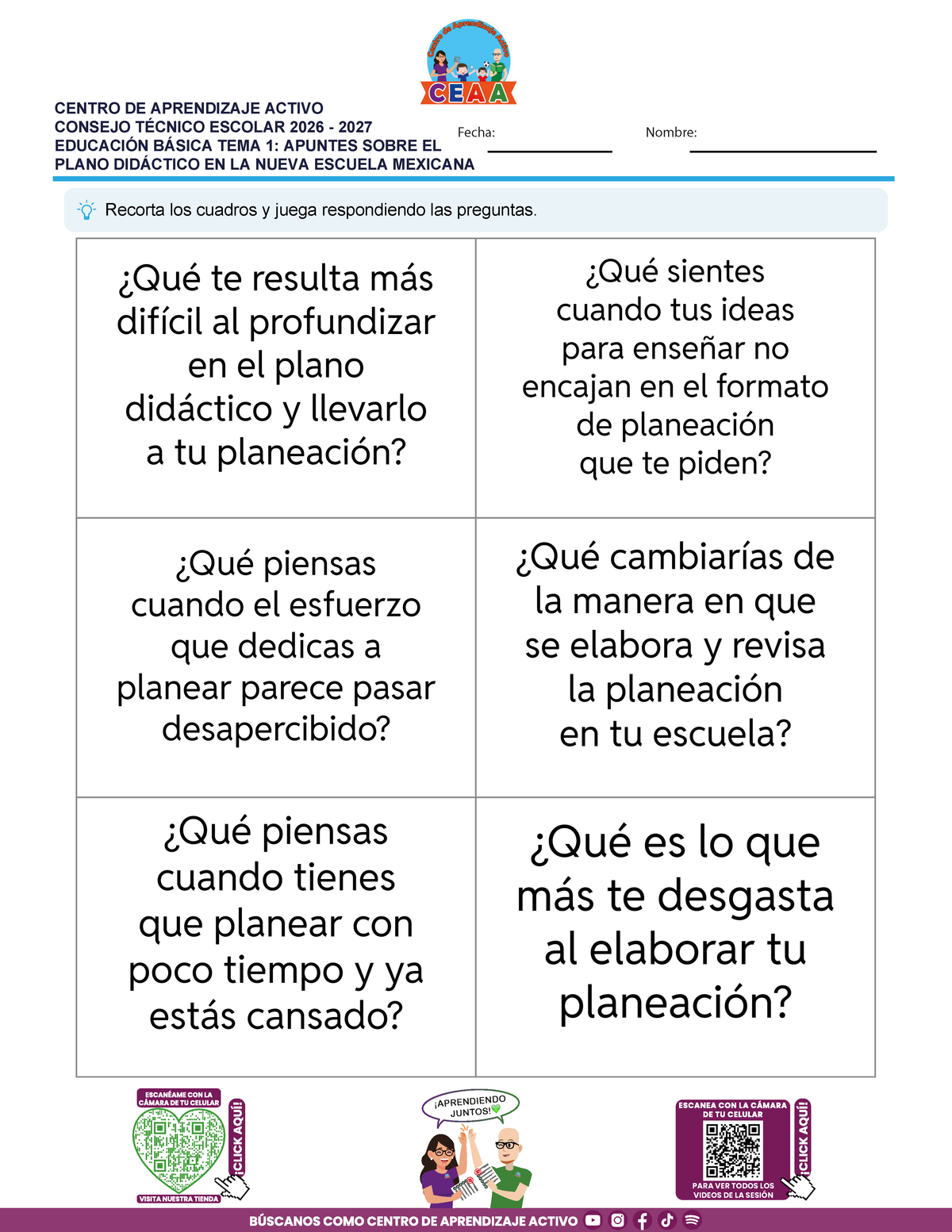 JUEGOS DE ESTUDIO PARA IMPRIMIR CTE EDUCACIÓN BÁSICA TEMA 1