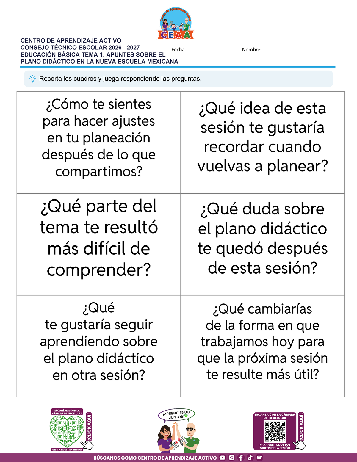 JUEGOS DE ESTUDIO PARA IMPRIMIR CTE EDUCACIÓN BÁSICA TEMA 1
