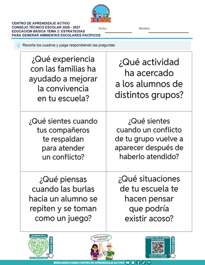JUEGOS DE ESTUDIO PARA IMPRIMIR CTE EDUCACIÓN BÁSICA TEMA 2
