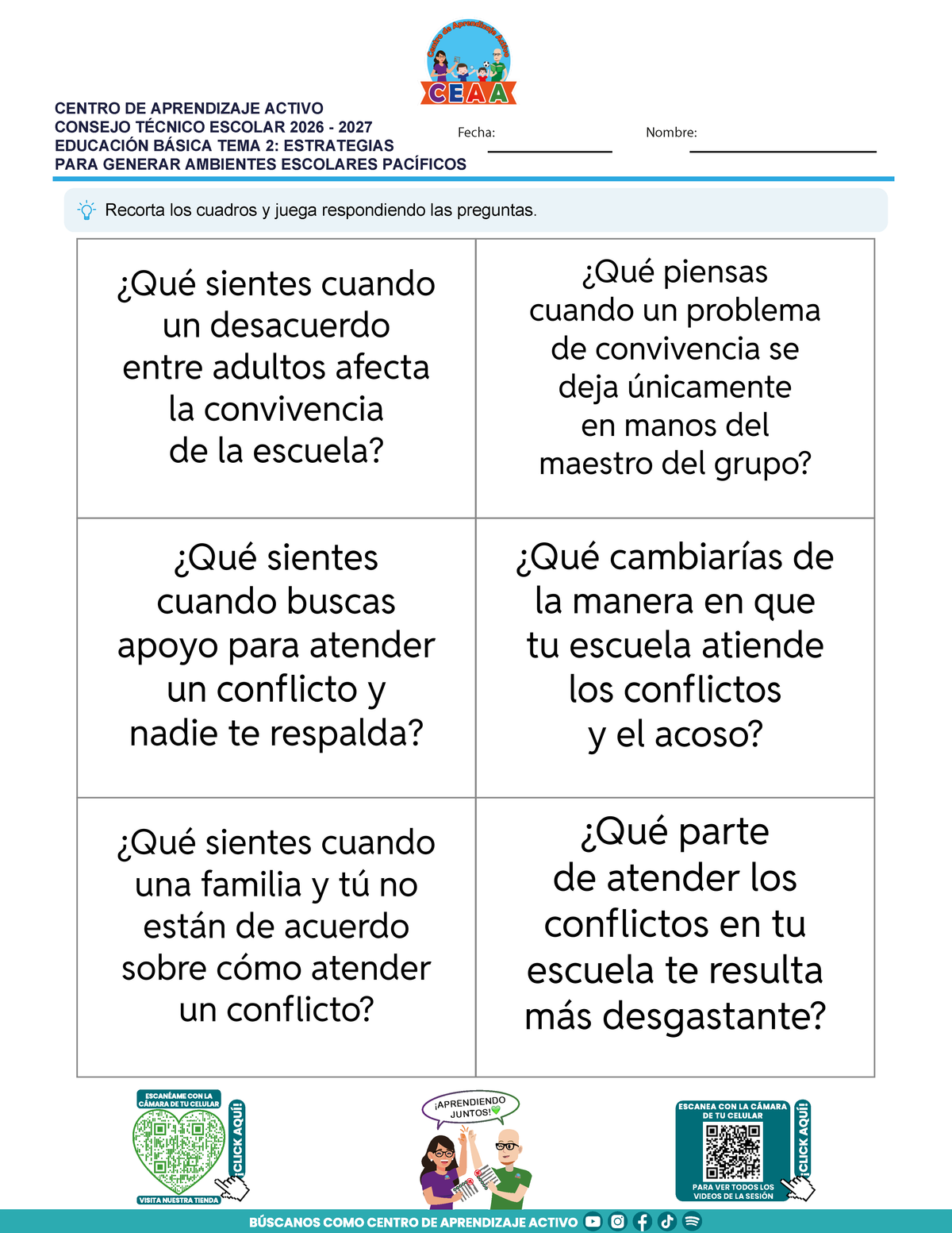 JUEGOS DE ESTUDIO PARA IMPRIMIR CTE EDUCACIÓN BÁSICA TEMA 2