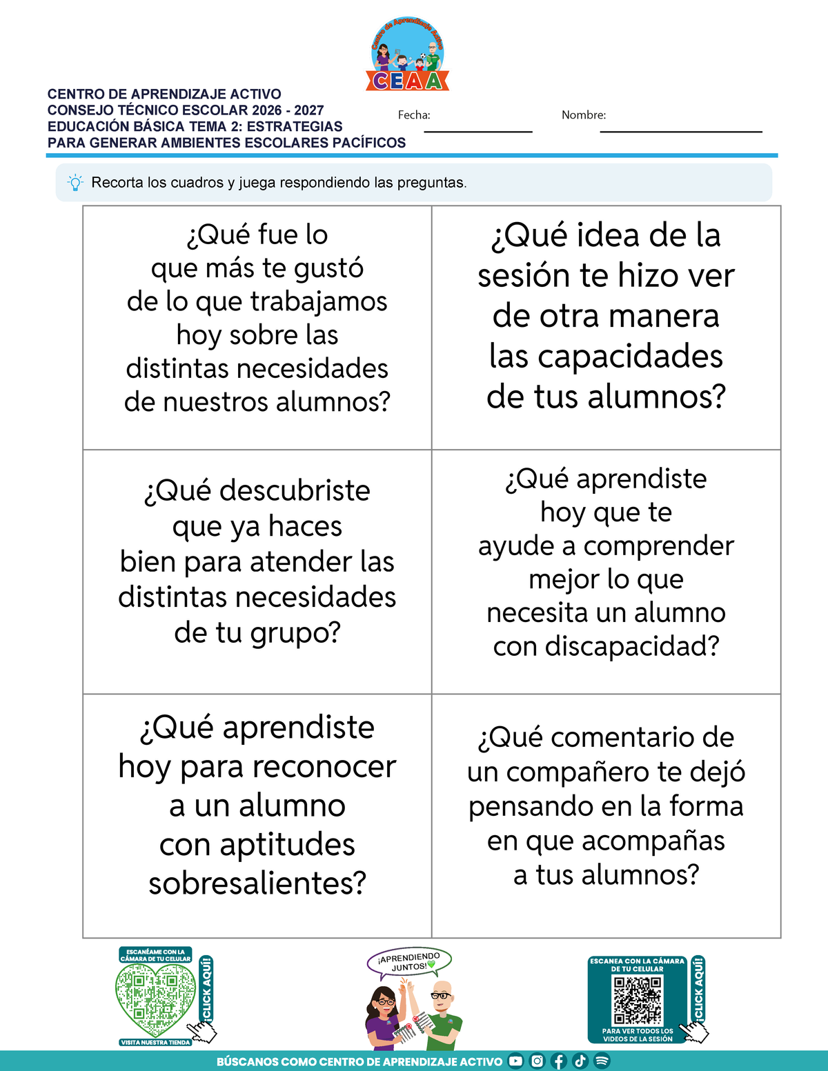 JUEGOS DE ESTUDIO PARA IMPRIMIR CTE EDUCACIÓN BÁSICA TEMA 2