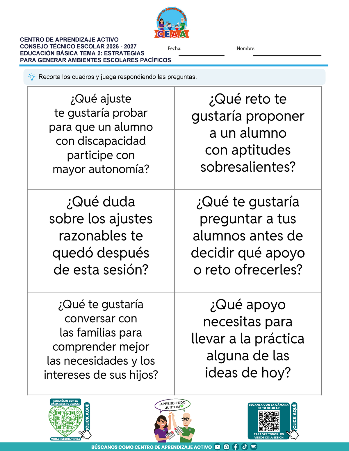 JUEGOS DE ESTUDIO PARA IMPRIMIR CTE EDUCACIÓN BÁSICA TEMA 2