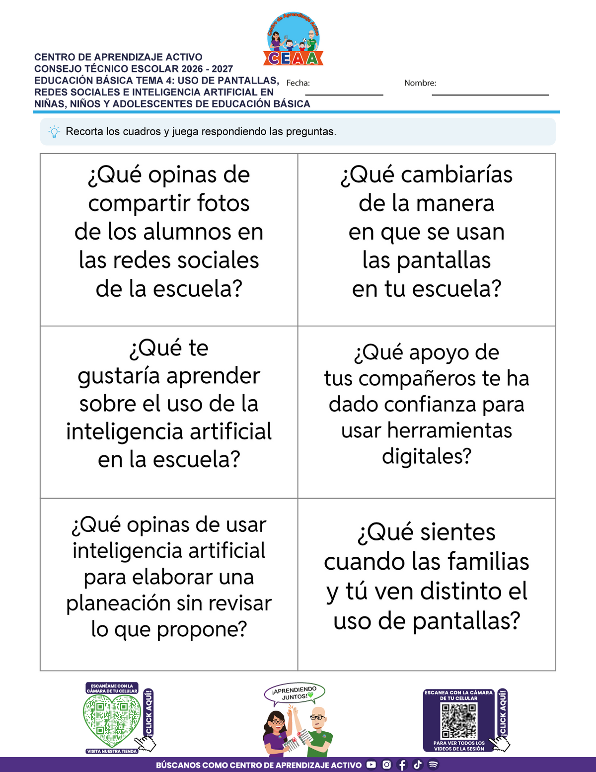 JUEGOS DE ESTUDIO PARA IMPRIMIR CTE EDUCACIÓN BÁSICA TEMA 4