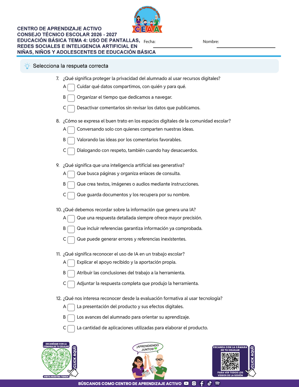 JUEGOS DE ESTUDIO PARA IMPRIMIR CTE EDUCACIÓN BÁSICA TEMA 4