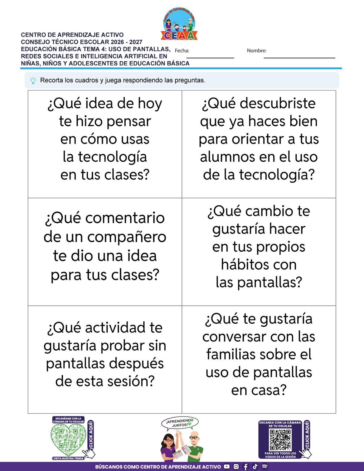 JUEGOS DE ESTUDIO PARA IMPRIMIR CTE EDUCACIÓN BÁSICA TEMA 4