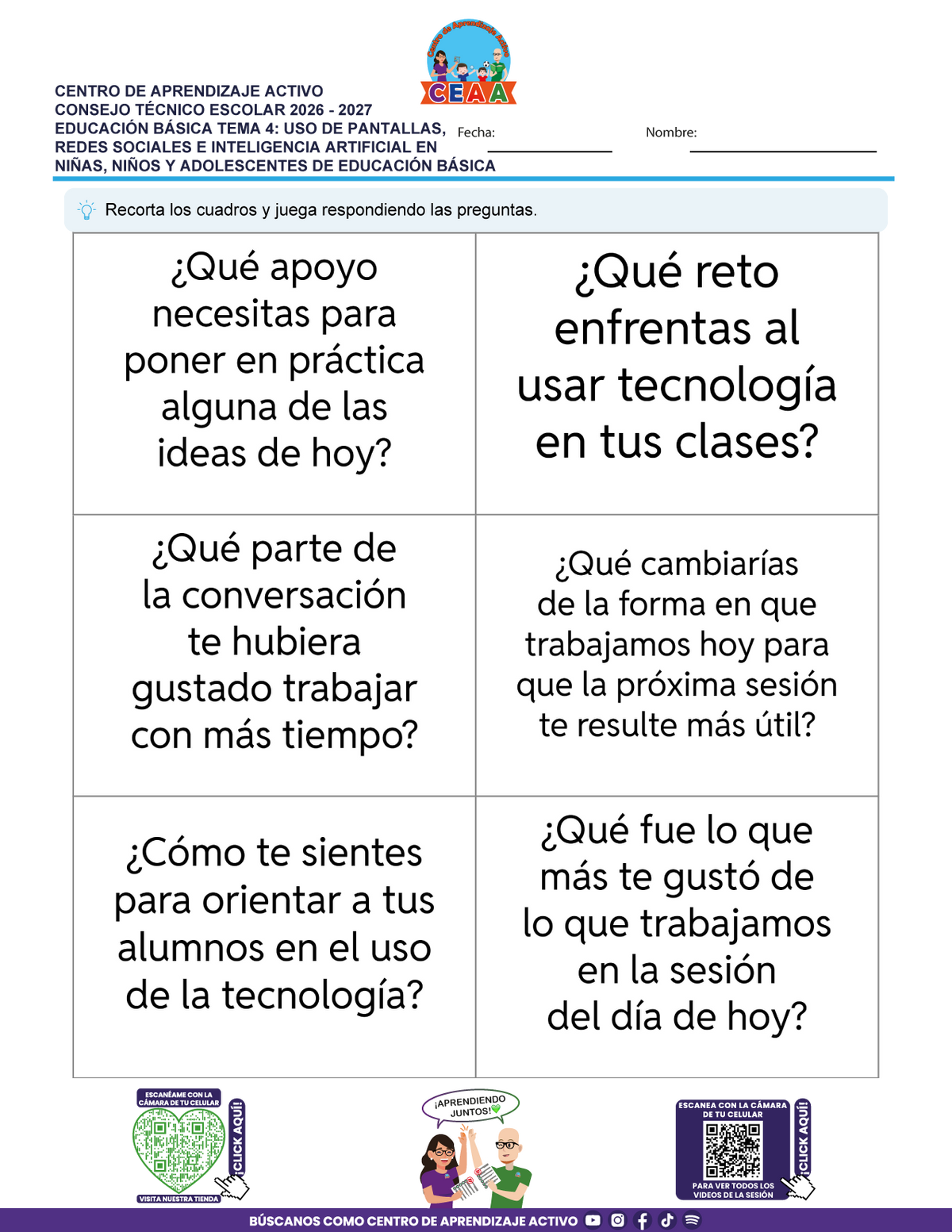 JUEGOS DE ESTUDIO PARA IMPRIMIR CTE EDUCACIÓN BÁSICA TEMA 4