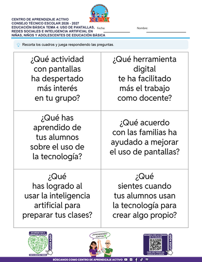 JUEGOS DE ESTUDIO PARA IMPRIMIR CTE EDUCACIÓN BÁSICA TEMA 4