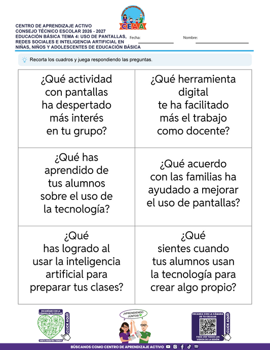 🧡 JUEGOS DE ESTUDIO PARA IMPRIMIR CTE EDUCACIÓN BÁSICA TEMA 4