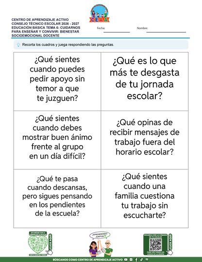 JUEGOS DE ESTUDIO PARA IMPRIMIR CTE EDUCACIÓN BÁSICA TEMA 6
