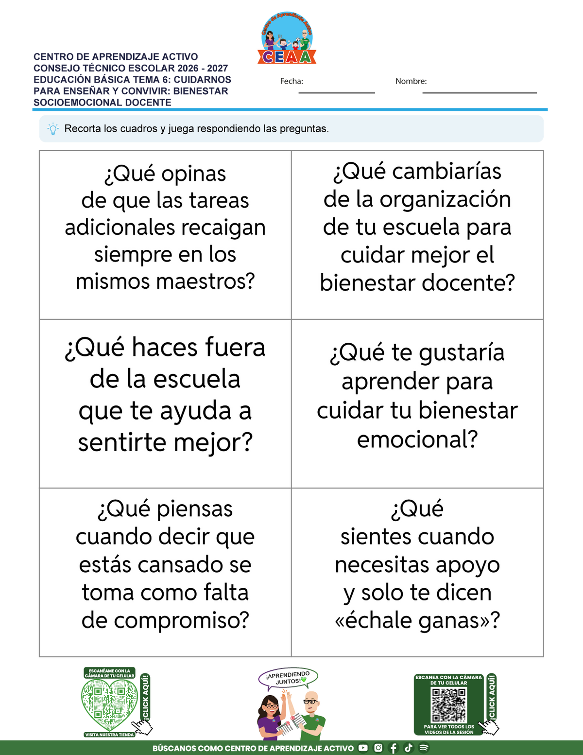 JUEGOS DE ESTUDIO PARA IMPRIMIR CTE EDUCACIÓN BÁSICA TEMA 6
