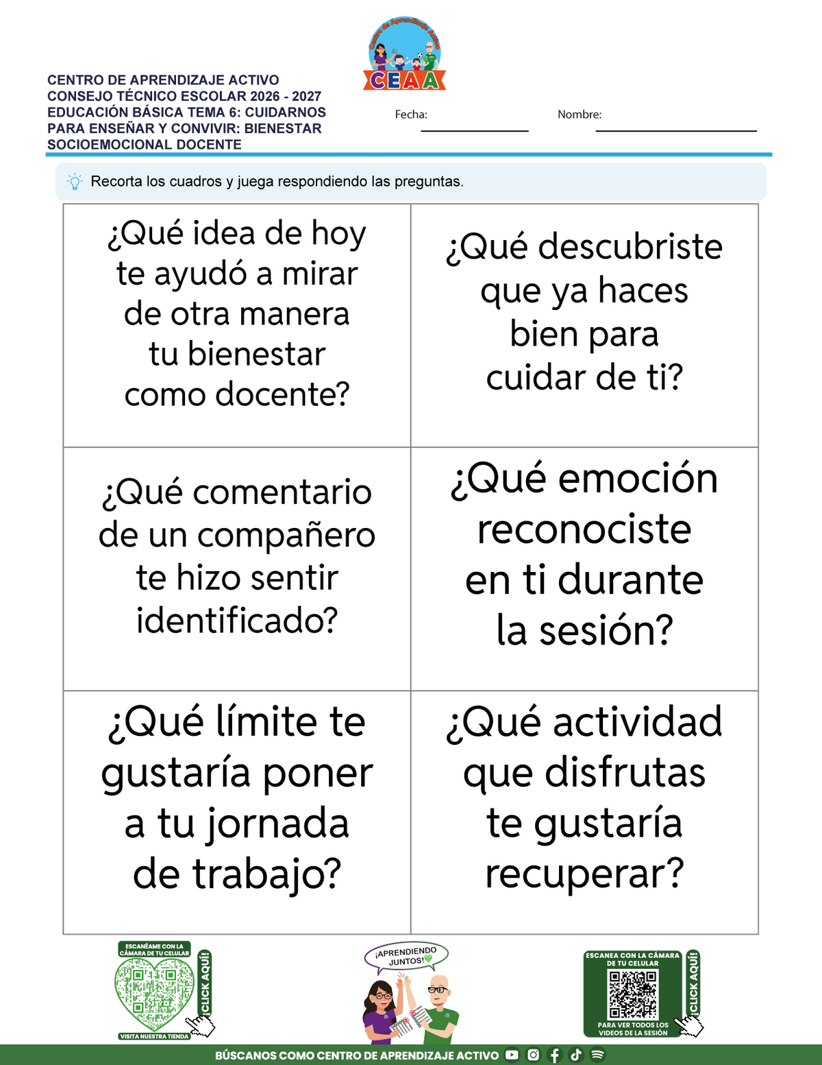 JUEGOS DE ESTUDIO PARA IMPRIMIR CTE EDUCACIÓN BÁSICA TEMA 6
