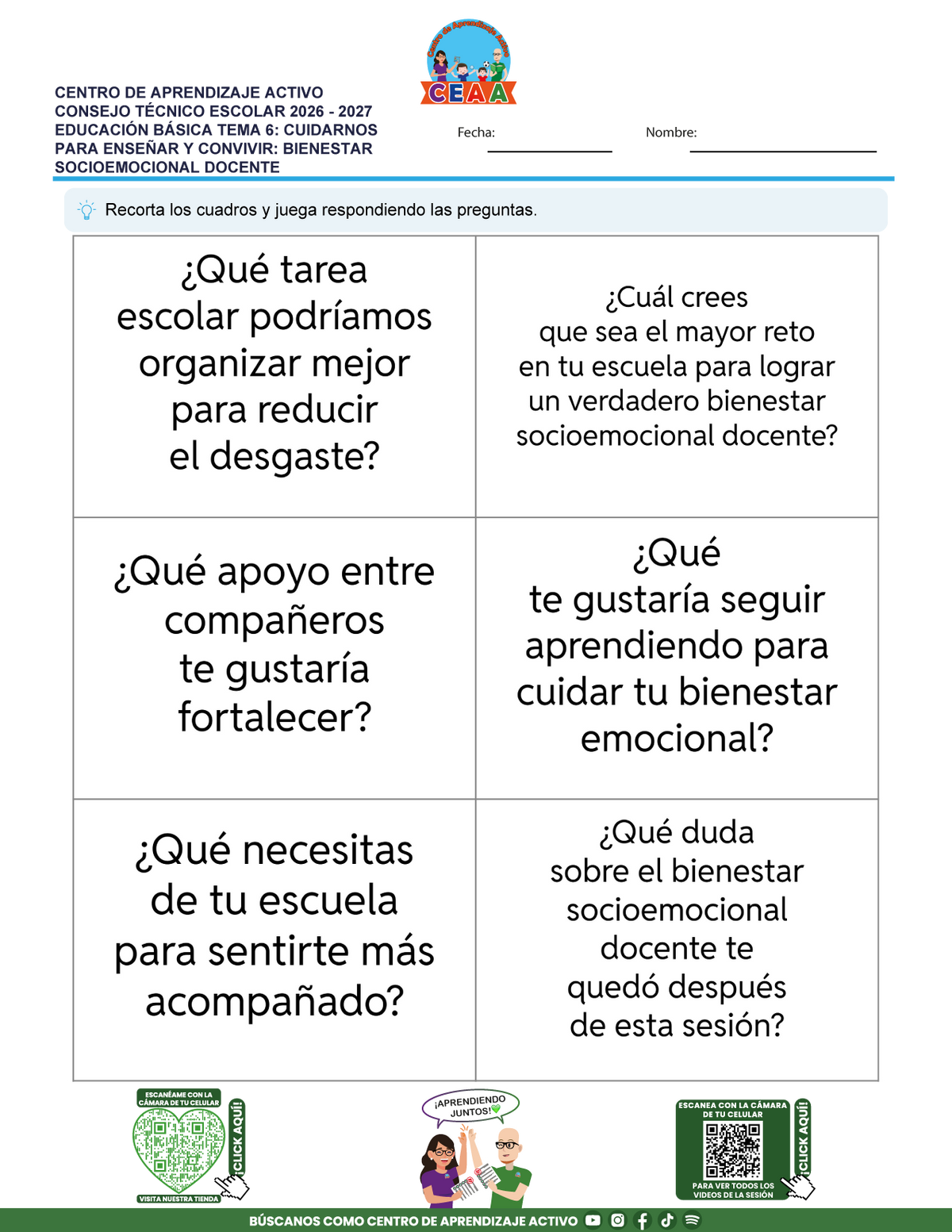 JUEGOS DE ESTUDIO PARA IMPRIMIR CTE EDUCACIÓN BÁSICA TEMA 6