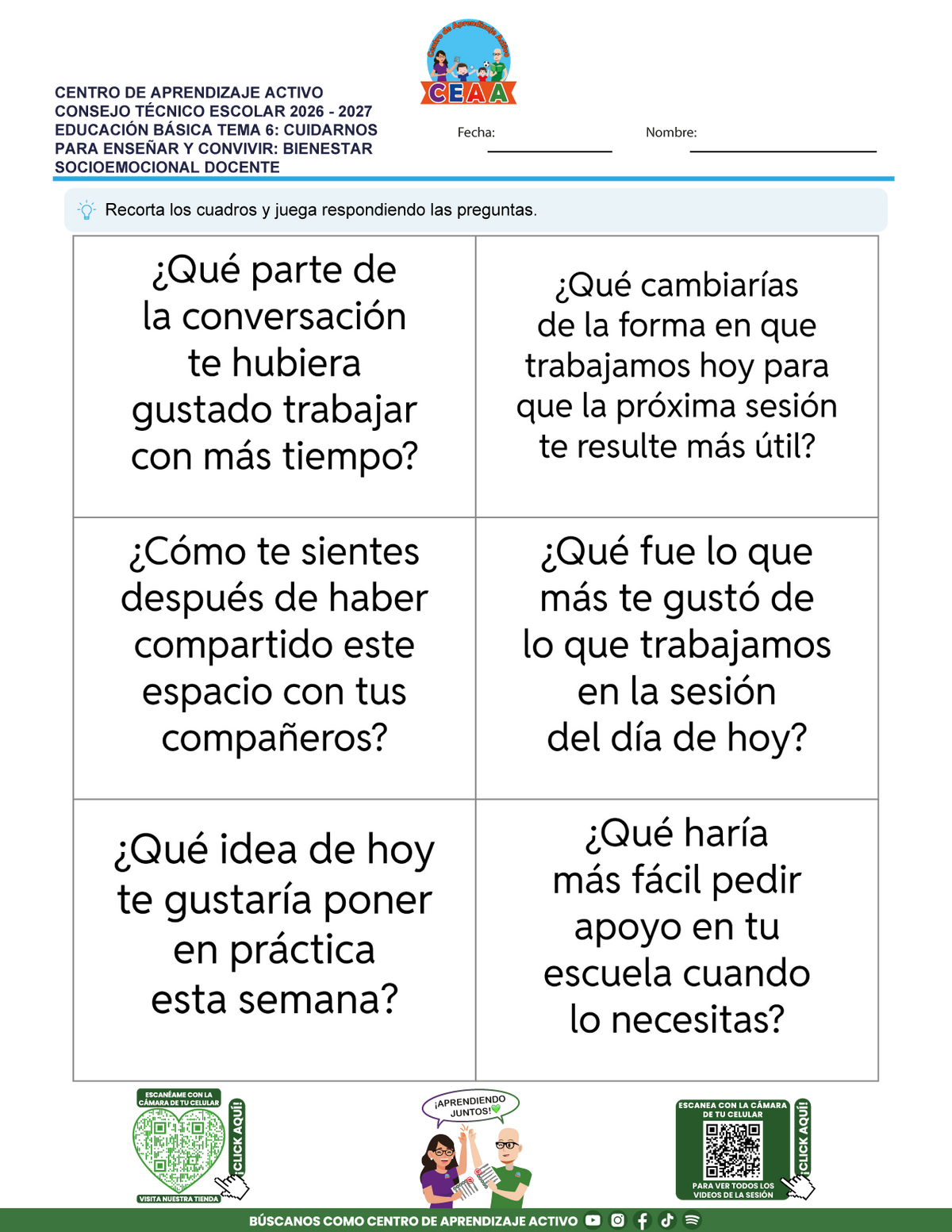 JUEGOS DE ESTUDIO PARA IMPRIMIR CTE EDUCACIÓN BÁSICA TEMA 6