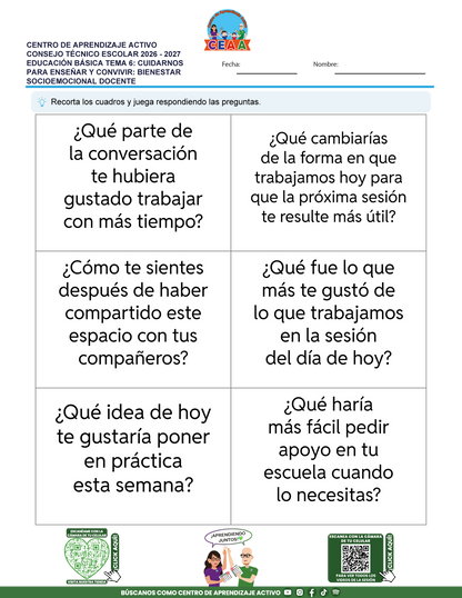 JUEGOS DE ESTUDIO PARA IMPRIMIR CTE EDUCACIÓN BÁSICA TEMA 6