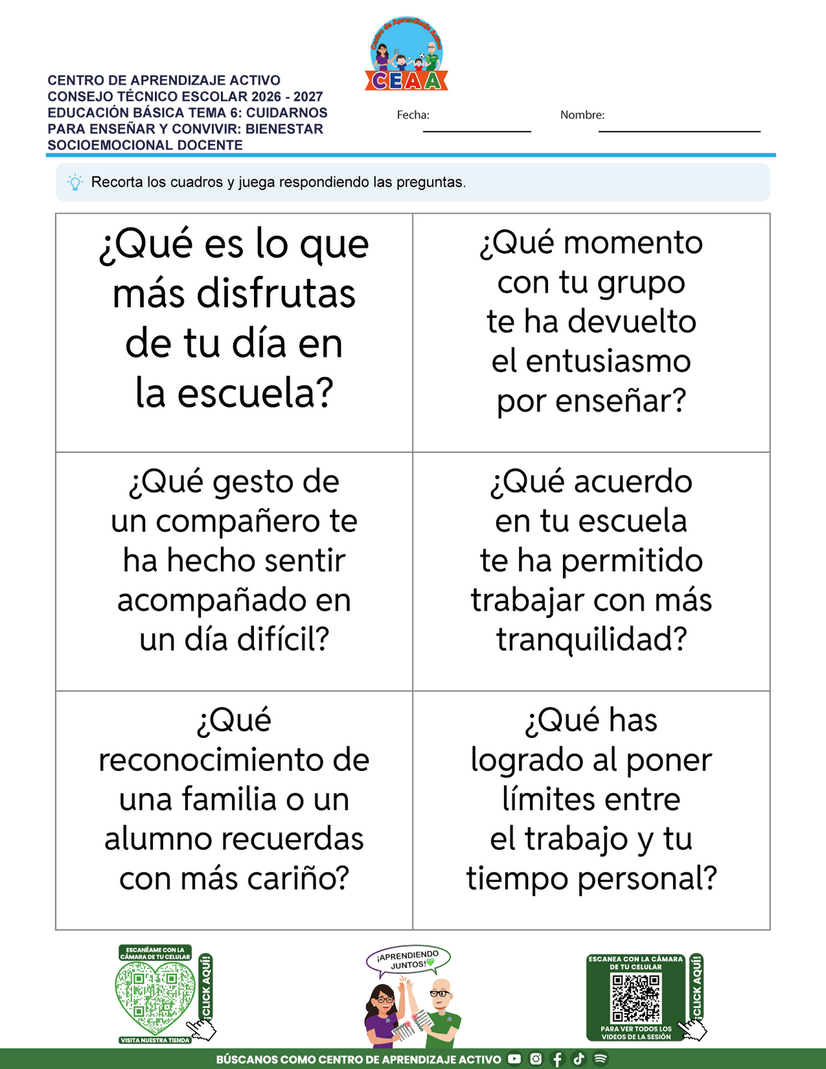 JUEGOS DE ESTUDIO PARA IMPRIMIR CTE EDUCACIÓN BÁSICA TEMA 6