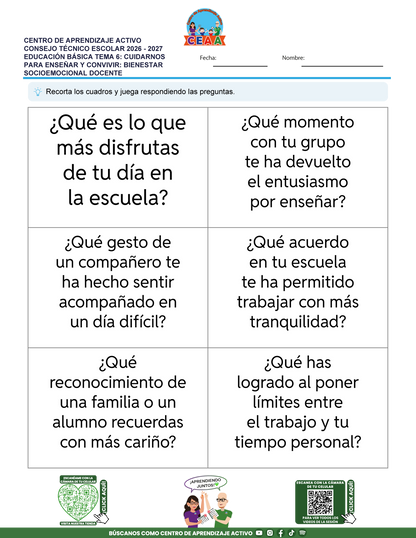 JUEGOS DE ESTUDIO PARA IMPRIMIR CTE EDUCACIÓN BÁSICA TEMA 6