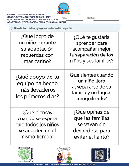JUEGOS DE ESTUDIO PARA IMPRIMIR CTE EDUCACIÓN INICIAL TEMA 1