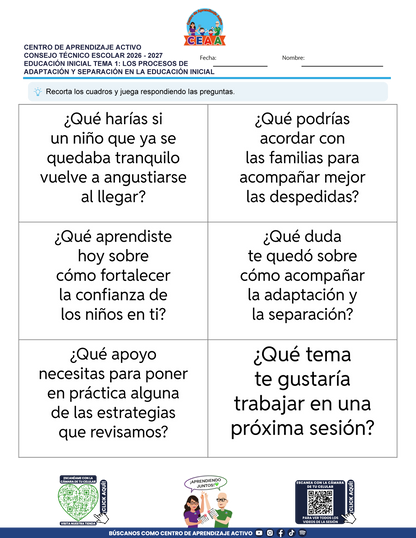 JUEGOS DE ESTUDIO PARA IMPRIMIR CTE EDUCACIÓN INICIAL TEMA 1